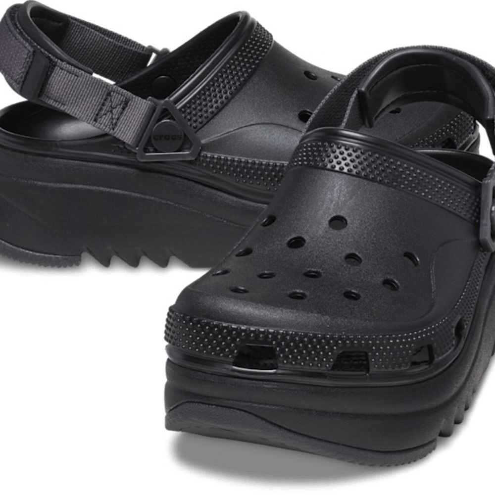 Crocs Hiker Xscape Platform Clogs Size 7 Black